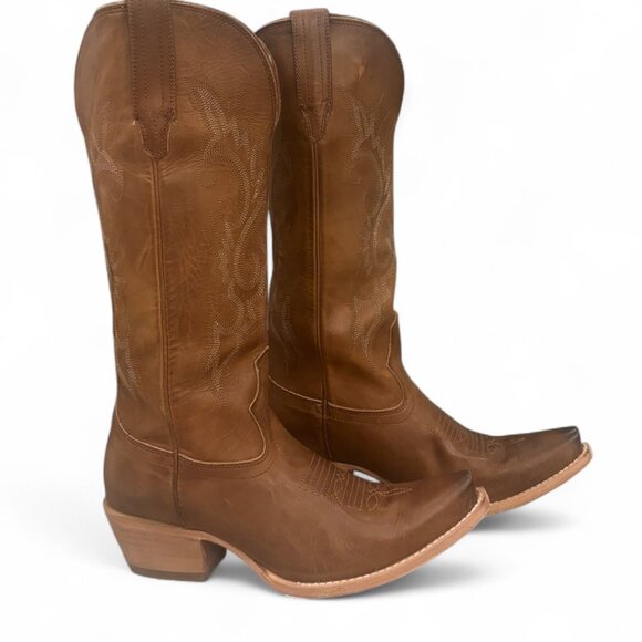 Freebird Woodland Tan Leather Cowboy Boots Size 8 - Picture 8 of 12